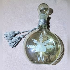 Cellini Parfum Etched Glass Perfume Bottle with Stopper